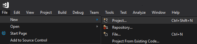 Add New VS Project