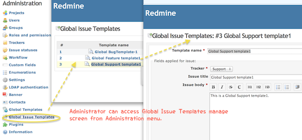 Global template