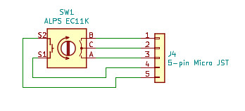 EC11 rotary encoder terminal connections