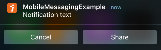 Share and Cancel buttons in Notification (iOS 9)