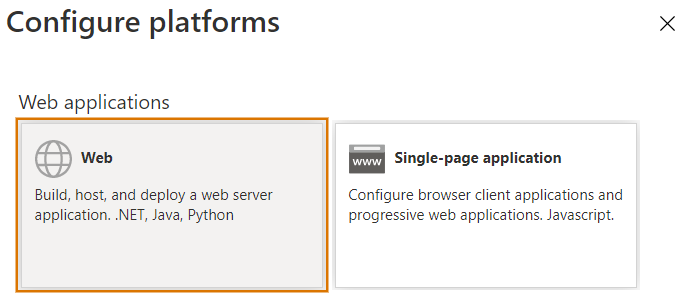 Configure platforms