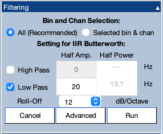 ERP Filtering Panel